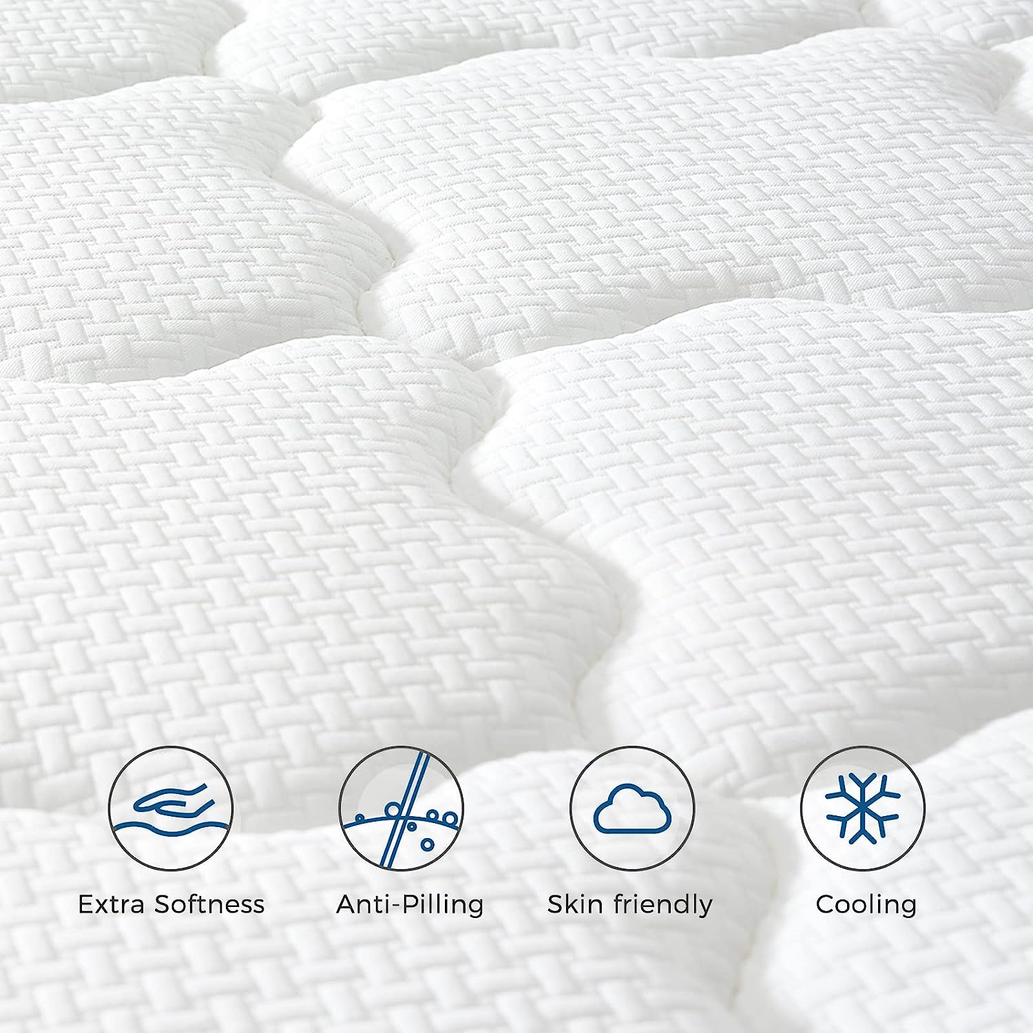 Inofia 26cm COOLMAX Gel Memory Foam Pocket Spring Mattress Breathable ...