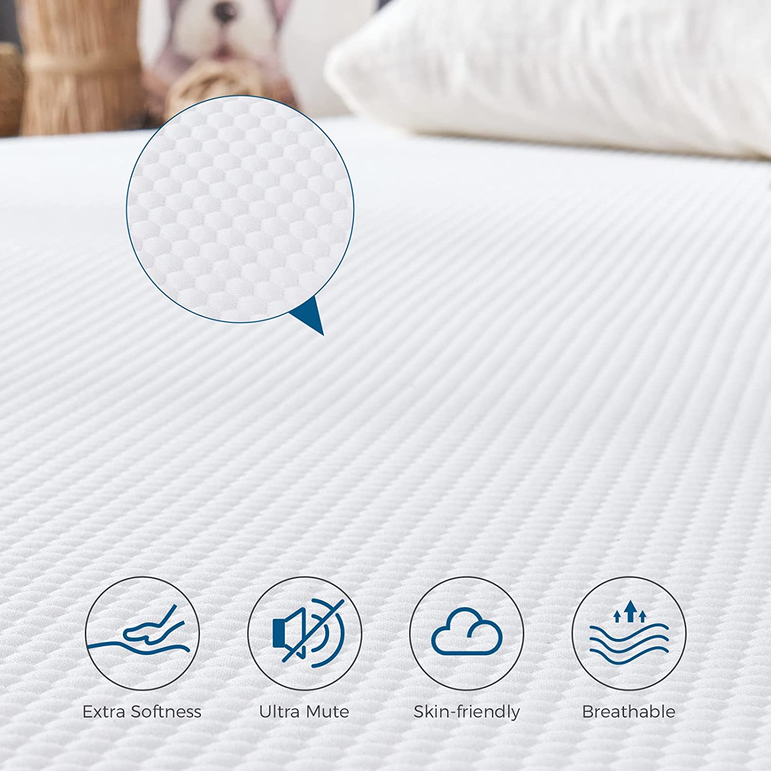 Inofia 3D Mesh Fabric Memory Foam Hybrid 29 CM Mattress at Best Price